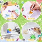 72 Pcs Animals Stencils for Painting Set, Reusable Tiger Dino Lion Deer Cute - Image 4