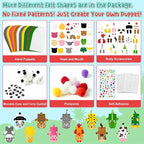 WATINC 12Pcs Hand Puppet Making Kit, Art Craft Felt Sock Puppet Toys, Creative - Image 3