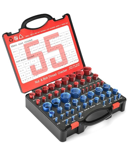 55Pcs Thread Checker, Nut and Bolt Measuring Tool, Bolt Size and Thread Gauge by VEXTHYXOfficial