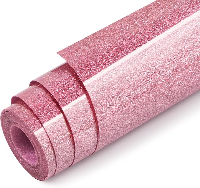 Pink Glitter HTV Heat Transfer Vinyl by WRTUUED
