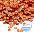 Mandala Crafts 6mm Cup Holographic Copper Sequins - Image 3