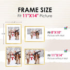 FIXSMITH 11x14 Picture Frame Set of 2, Photo Frame - Image 2