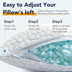 QUTOOL Cooling Pillow for Sleeping, CertiPUR-US Shredded Memory Foam Queen - Image 9