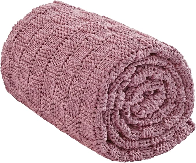 Knitted Weighted Blanket for Adult, No Beads Heavy Blanket 60” x 80'' 17lbs by Unknown