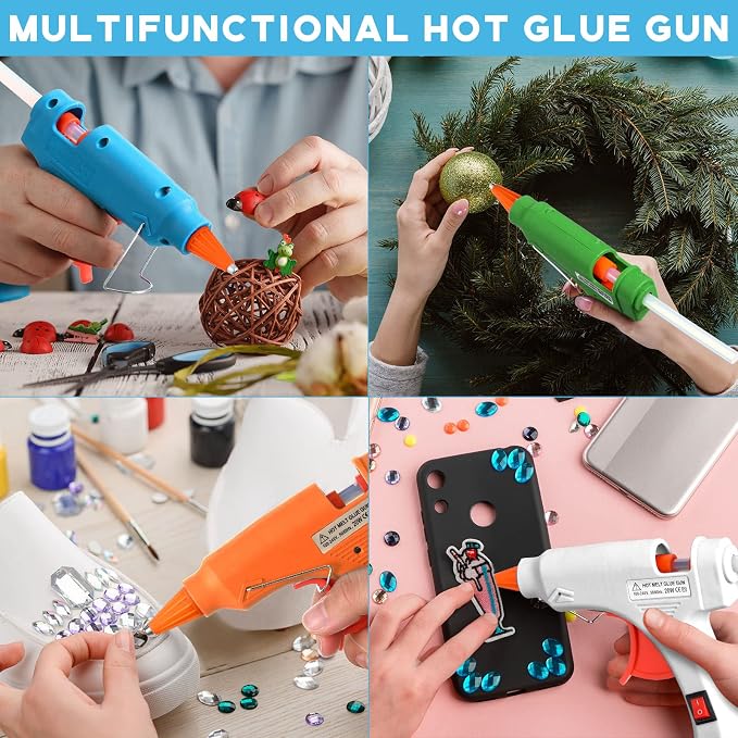 Zhengmy 6 Pcs Mini Glue Gun Crafts Hot Melt Guns Low Temp Glue - Image 5