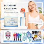 Silkfly 15 Pcs Cotton Canvas Makeup Bags Cosmetic Zipper Bags 10.2 x 5.5 x 2'' - Image 6