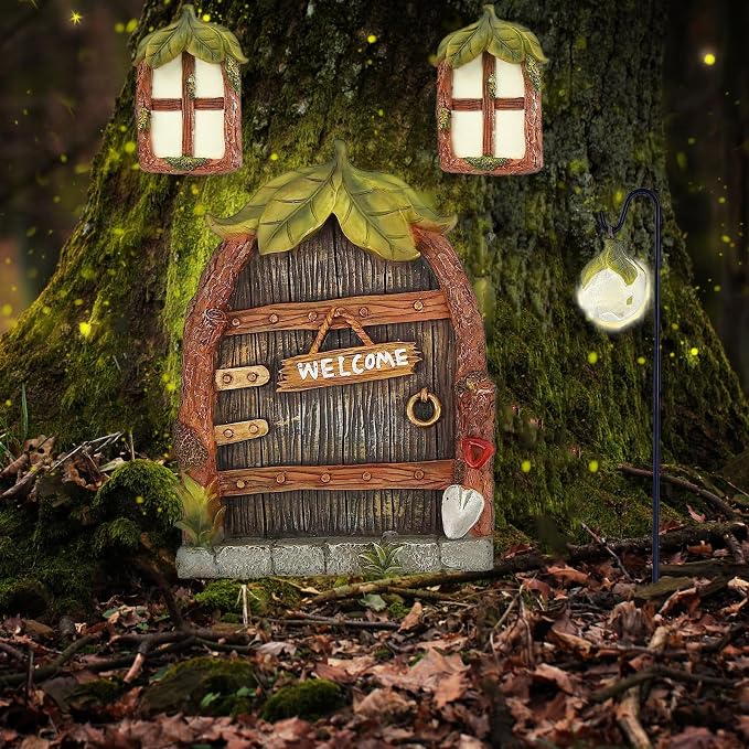 Miniature Fairy Garden Accessories Fairy Door and Windows - Image 3