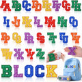 WILLBOND 52 Pcs Building Blocks Board Alphabet Patches 2.8 Inch Self Adhesive by Willbond+Technology+Limited