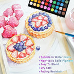 48 Colors Washable Watercolor Paint Set, - Image 6