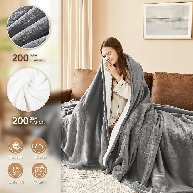 Homemate Heated Electric Blanket Queen Size - Image 3