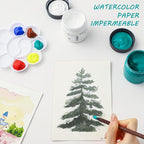 Silunkia 120 Sheets 100% Cotton Watercolor Paper 9 x 12 - Image 4