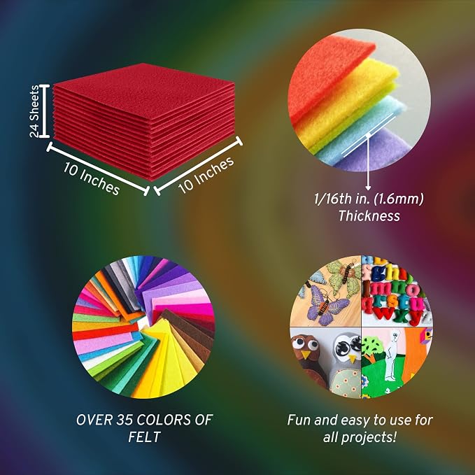 FabricLA Acrylic Felt Sheets for Crafts - Image 3