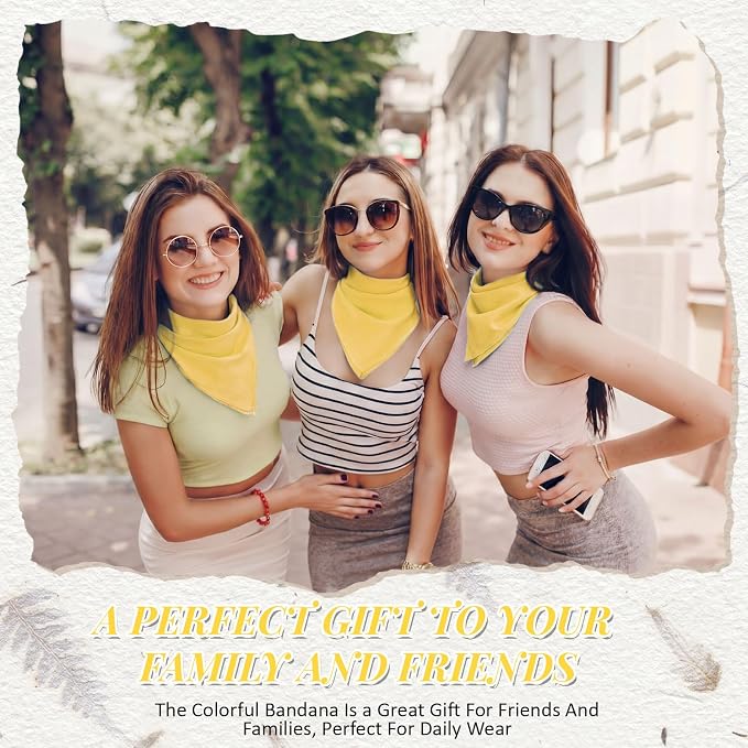 Suhine 100% Cotton Solid Bandanas Blank Bandanas Multifunctional Headband Scarf - Image 3