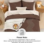 Andency Brown Comforter Set Queen Size, Boho Soft Warm Tufted Bedding Comforter - Image 5
