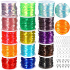 KAMJUNTAR Craft Kit, 15 Rolls Glitter & Laser Lanyard String by KAMJUNTAR