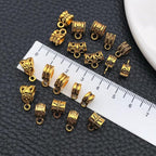 WOCRAFT 60pcs Antique Gold Bails Charms Bracelet Charms - Image 3