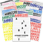 PRSTINCOL 3456 Pcs 36 Sheets Colorful Alphabet Stickers Pad, 9 Colors Self by PRSTINCOL