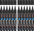 Overseas 12 Pack Black Acrylic Paint Pens Permanent Markers, Medium Tip | by Overseas