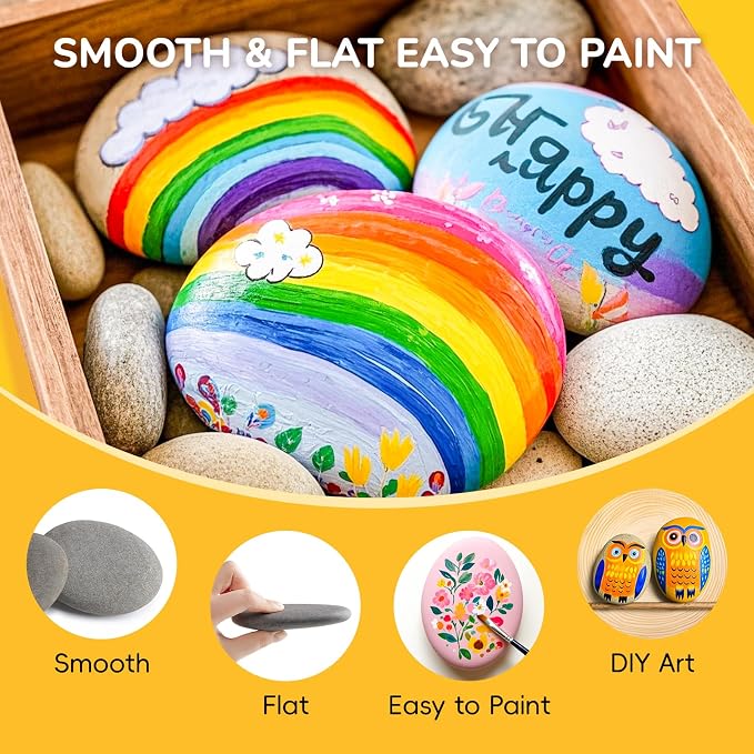 Simetufy 30 Pcs Extra Large 4-5 Inch Rocks - Image 4