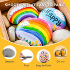 Simetufy 15 Pcs Large Rocks for Painting, 4-5 Inch River Rocks Painting Stones - Image 4