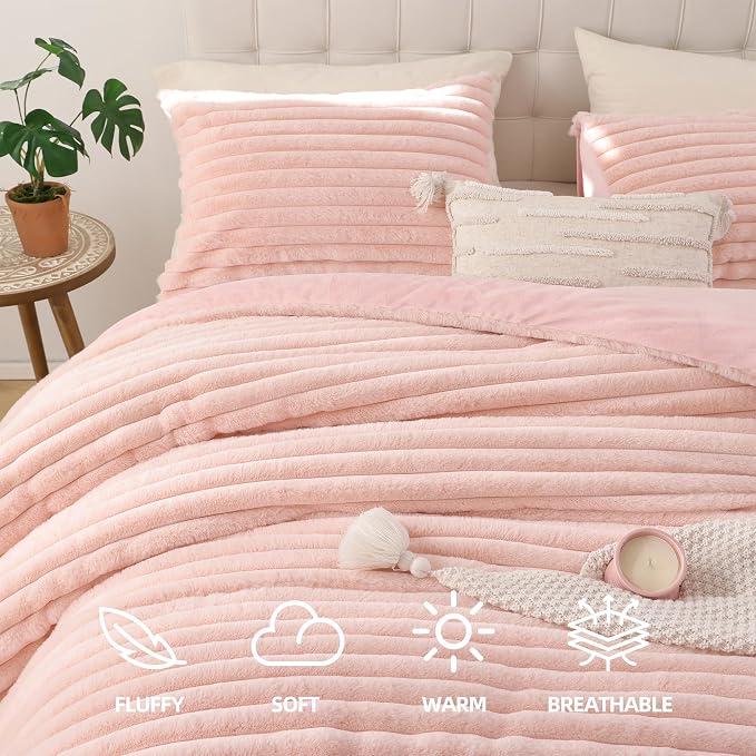 Smoofy Fluffy King Size Comforter Set 3 Pieces - Image 2