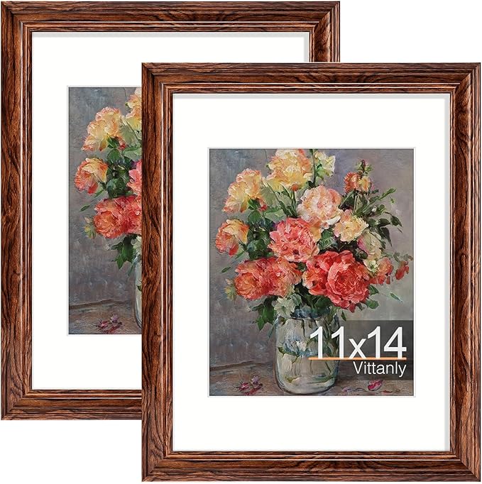 Vittanly 11x14 Picture Frames Set of 2, Ornate Vintage Photo Frame by Vittanly