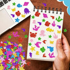 651 Pcs Glitter Foam Stickers, Sea Animal Shapes Stickers, 7 Sheets Colorful 3D - Image 8