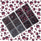 10000Pcs 2-Boxes Mixed Size Hot Fix Round Crystals Gems Glass Stones Hotfix - Image 2