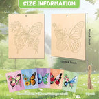 COCHIE 10 Pieces Large Spring Butterfly Unfinished Wood Crafts to Paint - Image 2