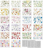 500Pcs Natural Flower Stickers - Image 5