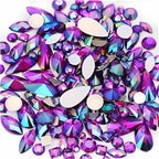 Mixed 1400pcs AB Colour Gems Jewels Flatback Rhinestones, Face Art Gem Jewel by Unknown
