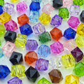 200pcs 10mm Acrylic Cube Faceted Beads Colorful Square Plastic Spacer Beads by LIMAOLLY