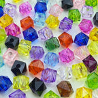 200pcs 10mm Acrylic Cube Faceted Beads Colorful Square Plastic Spacer Beads by LIMAOLLY