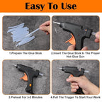 200 Pack Mini Hot Glue Sticks, 4 Inch and 8 mm Diameter High Viscosity - Image 6