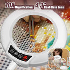 10X Magnifying Glass with Light and Stand, 16.5in Flexible Goose-Neck, 5 Color - Image 3