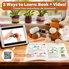 Faircosy Learn to Crochet Beginner Kit: All in One Highland Cow Crochet DIY Kit - Image 3