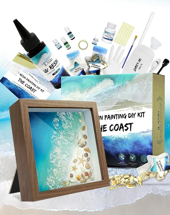 iLAND Crafts for Adults Resin Art Kit DIY Beach Ocean Themed Crafting Adult by ILANDTradingCoLtd
