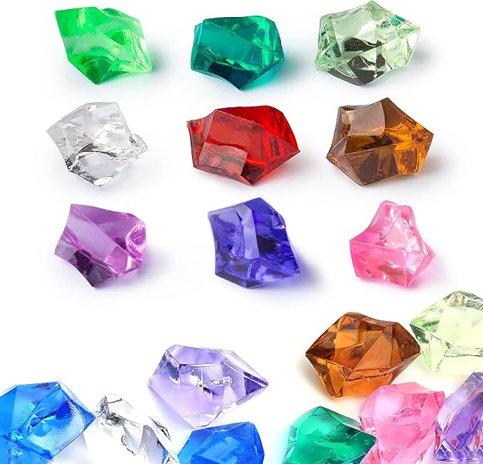 Fake Ice - Gemstones and Crystals - Pack of 165 pcs Vase Filler - Jewels by YourelaxYourmachineswork
