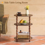 MaxSmeo Side Table, 3-Tier Small End Table, Modern Oval Night Stand Accent Table - Image 7