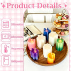 8PCS Reusable Silicone Candle Molds Set - Image 4