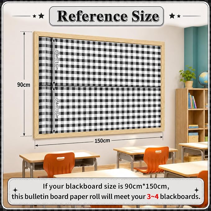 Black White Buffalo Bulletin Board Roll Non-Woven Fabric Poster 16in X 40ft | - Image 3