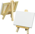 FIXSMITH 3x4 Inch Mini Stretched Canvas Easel Set- Bulk Pack of 12, Set - Image 3
