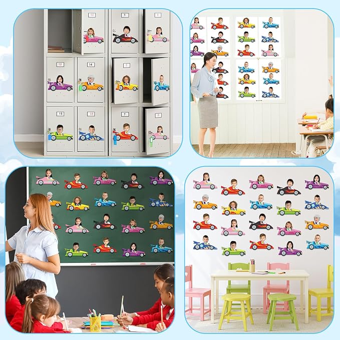 gisgfim 80Pcs Racing Car Cutouts Race Car Decorations Bulletin Board Auto Paper - Image 6