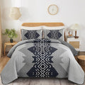 Dintszyayue Queen Size Quilt Set, 3 Pieces Boho Bedspread Aztec Texture Quikted by Dintszyayue
