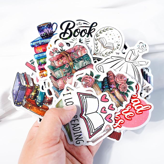Glitter Reading Stickers for Bookish Adults, Reading Rewards for Students - Image 4