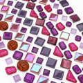LITMIND Assorted Purple Irregular Crystal Mosaic Tiles, 9oz Value Pack by LITMIND