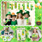JULBEAR 36 Sets St Patricks Day Bookmark Craft Kits Foam Shamrock Arts | Blank - Image 7