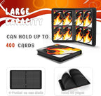 Trading Card Binder 4 Pocket, Card Binder 400 Pockels Card Book Holder Cards - Image 4