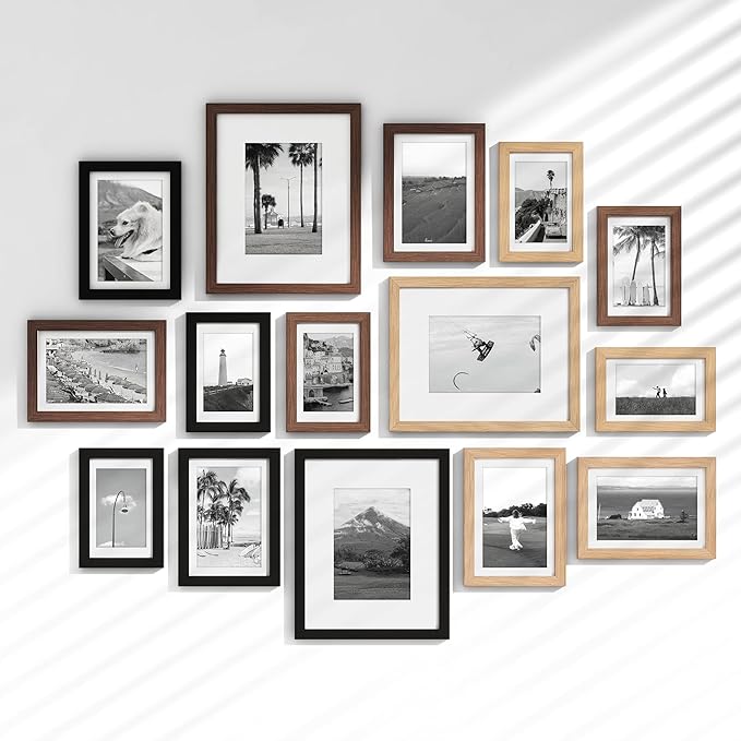 Venusmiles 15 Pack Picture Frames Collage Wall Decor, Gallery Frame Set by Venusmiles