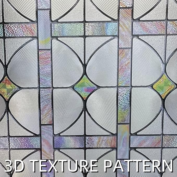 3D Stained Glass Window Film, Decorative Window Privacy Film - Image 2